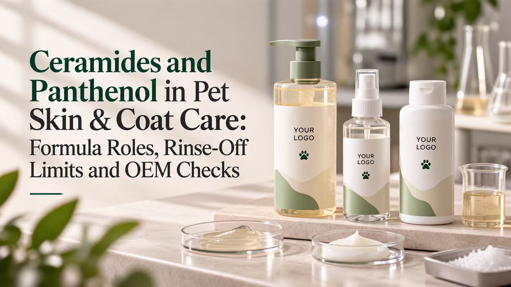 Ceramides and Panthenol in Pet Skin & Coat Care: Formula Roles, Rinse-Off Limits and OEM Checks