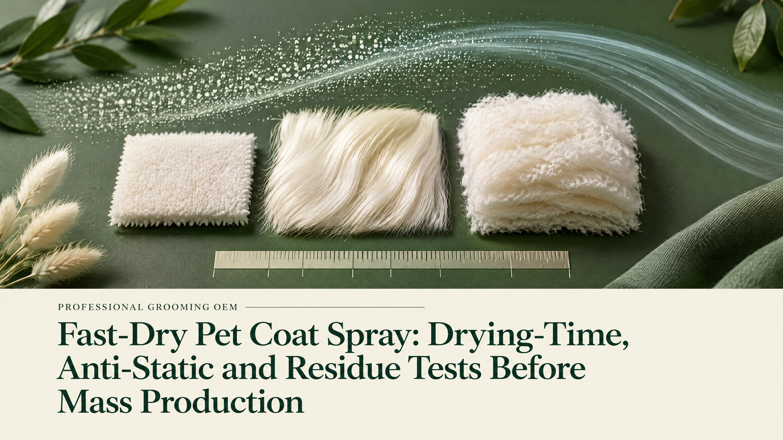 Fast-Dry Pet Coat Spray: Drying-Time, Anti-Static and Residue Tests Before Mass Production