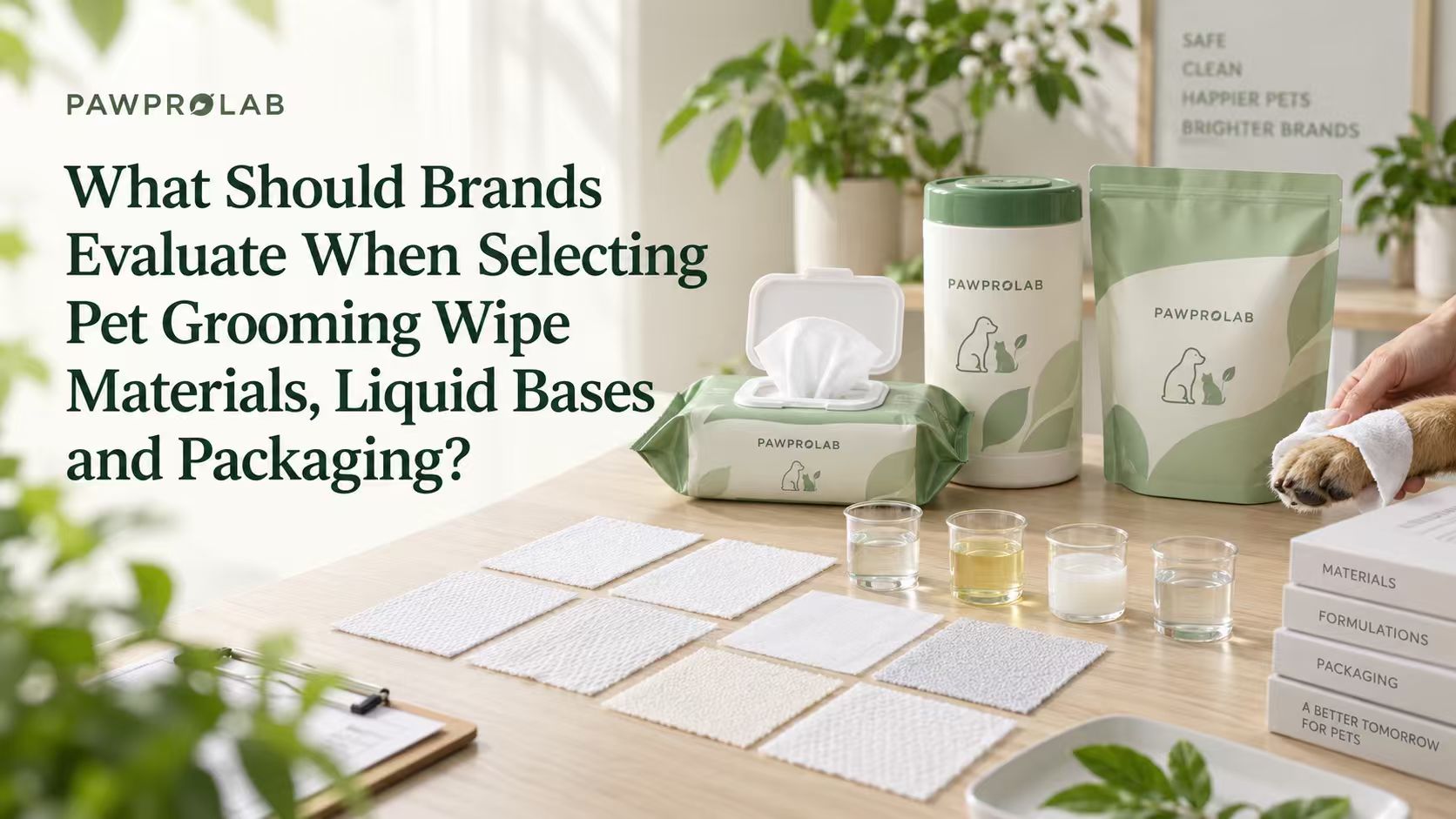 What Should Brands Evaluate When Selecting Pet Grooming Wipe Materials, Liquid Bases and Packaging?