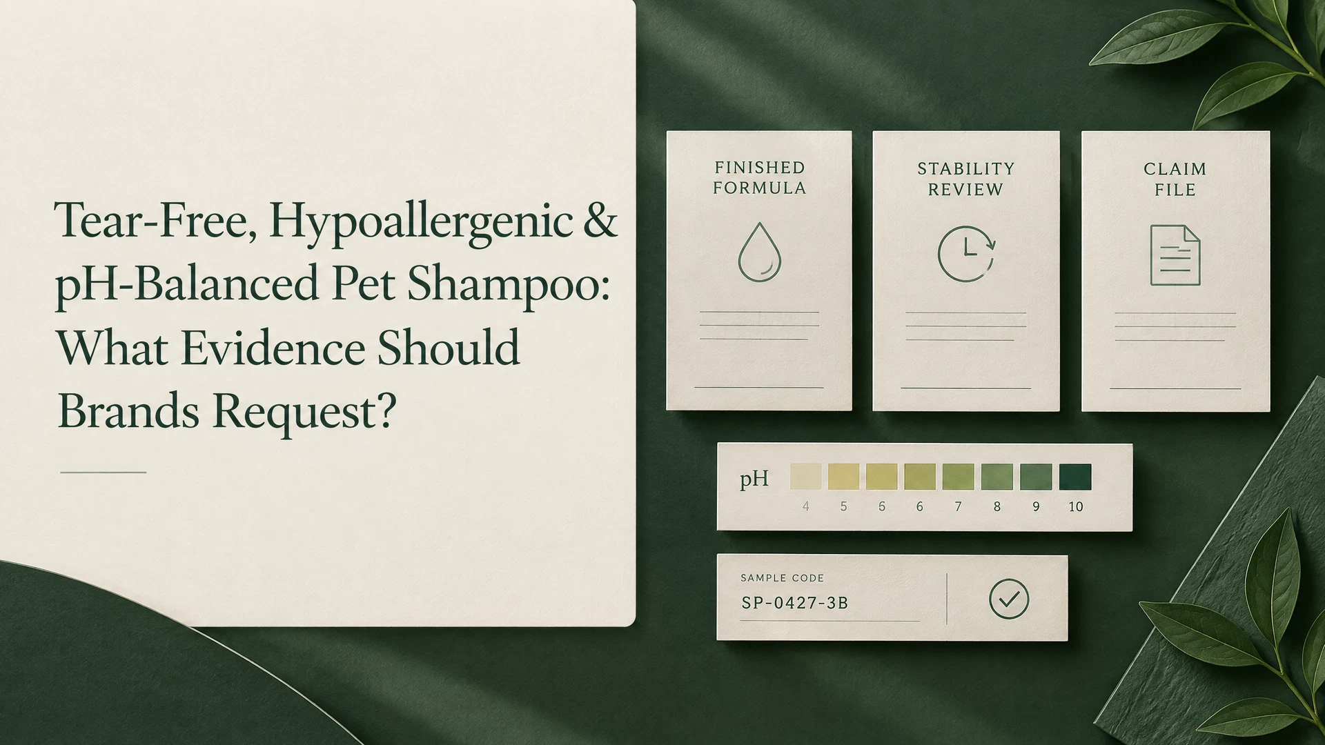 Tear-Free, Hypoallergenic and pH-Balanced Pet Shampoo: What Evidence Should Brands Request?