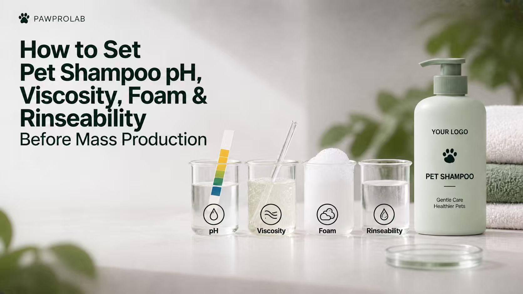 How to Set Pet Shampoo pH, Viscosity, Foam, and Rinseability Before Mass Production