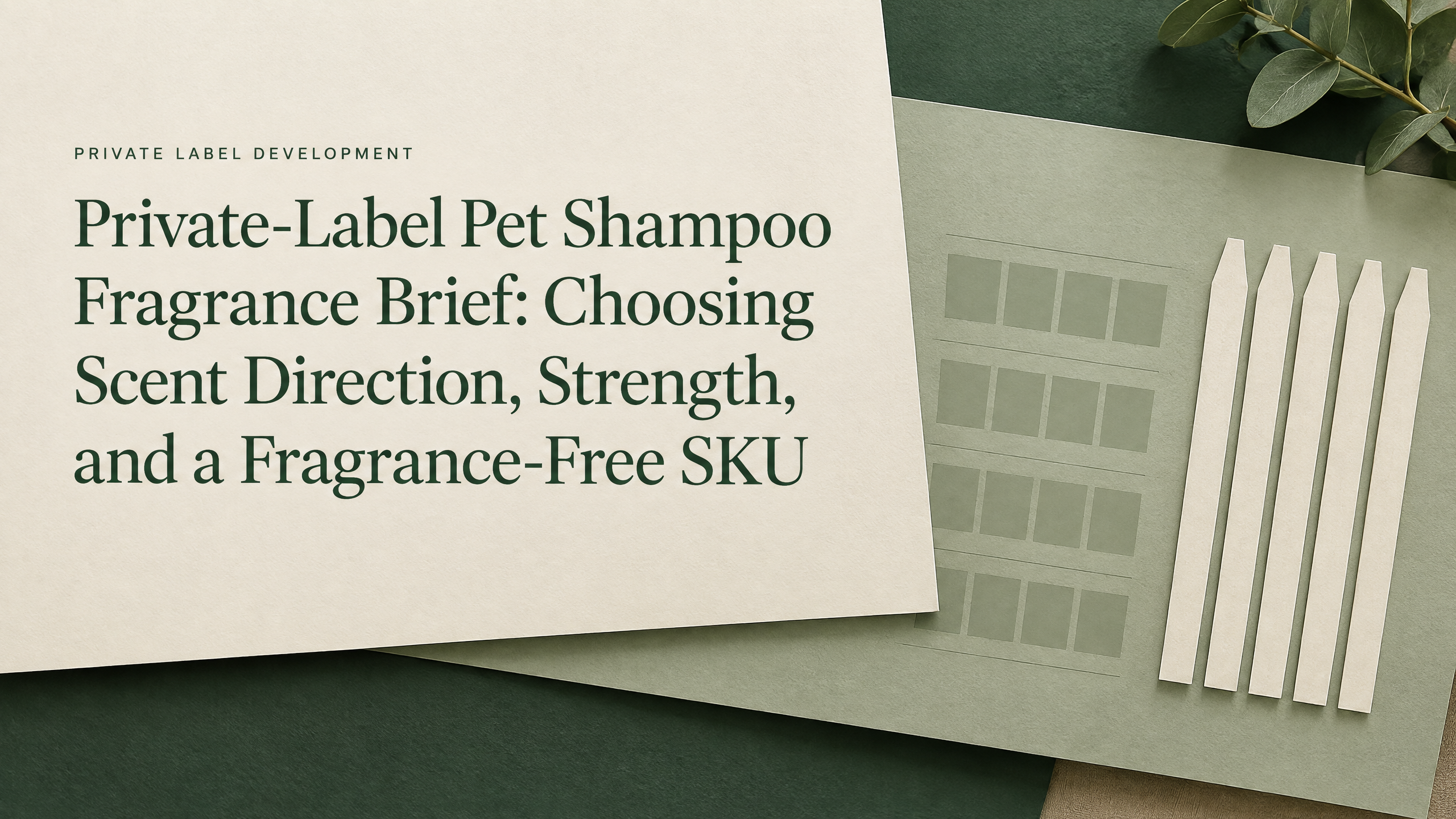 Private-Label Pet Shampoo Fragrance Brief: Choosing Scent Direction, Strength, and a Fragrance-Free SKU