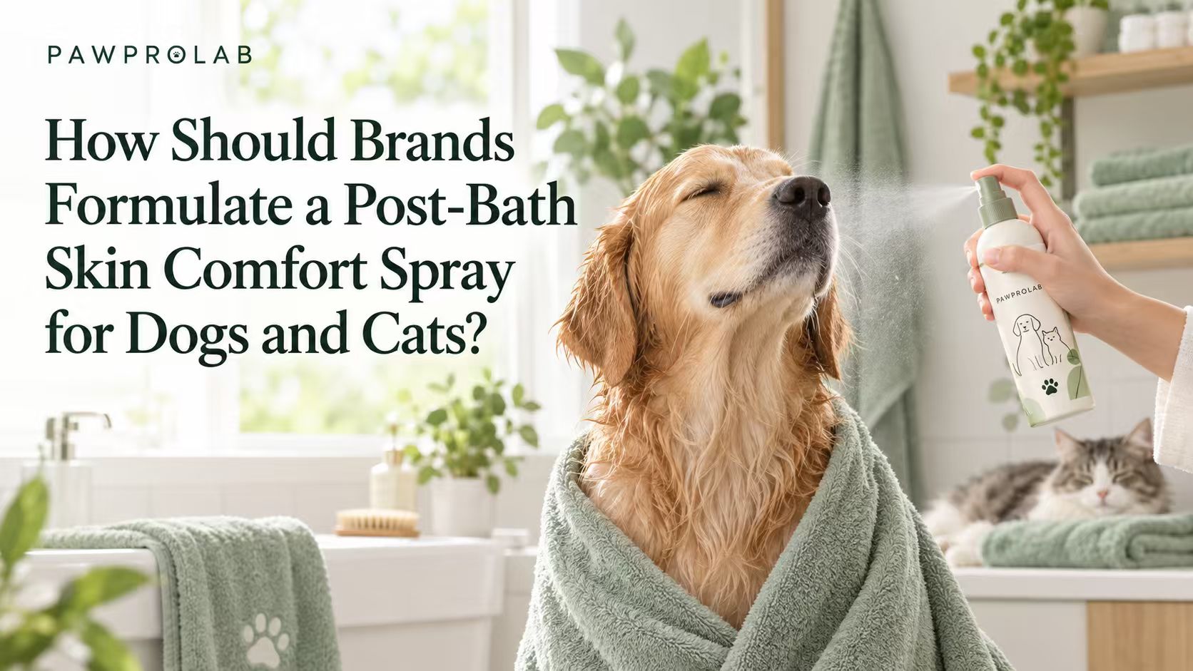 How Should Brands Formulate a Post-Bath Skin Comfort Spray for Dogs and Cats?