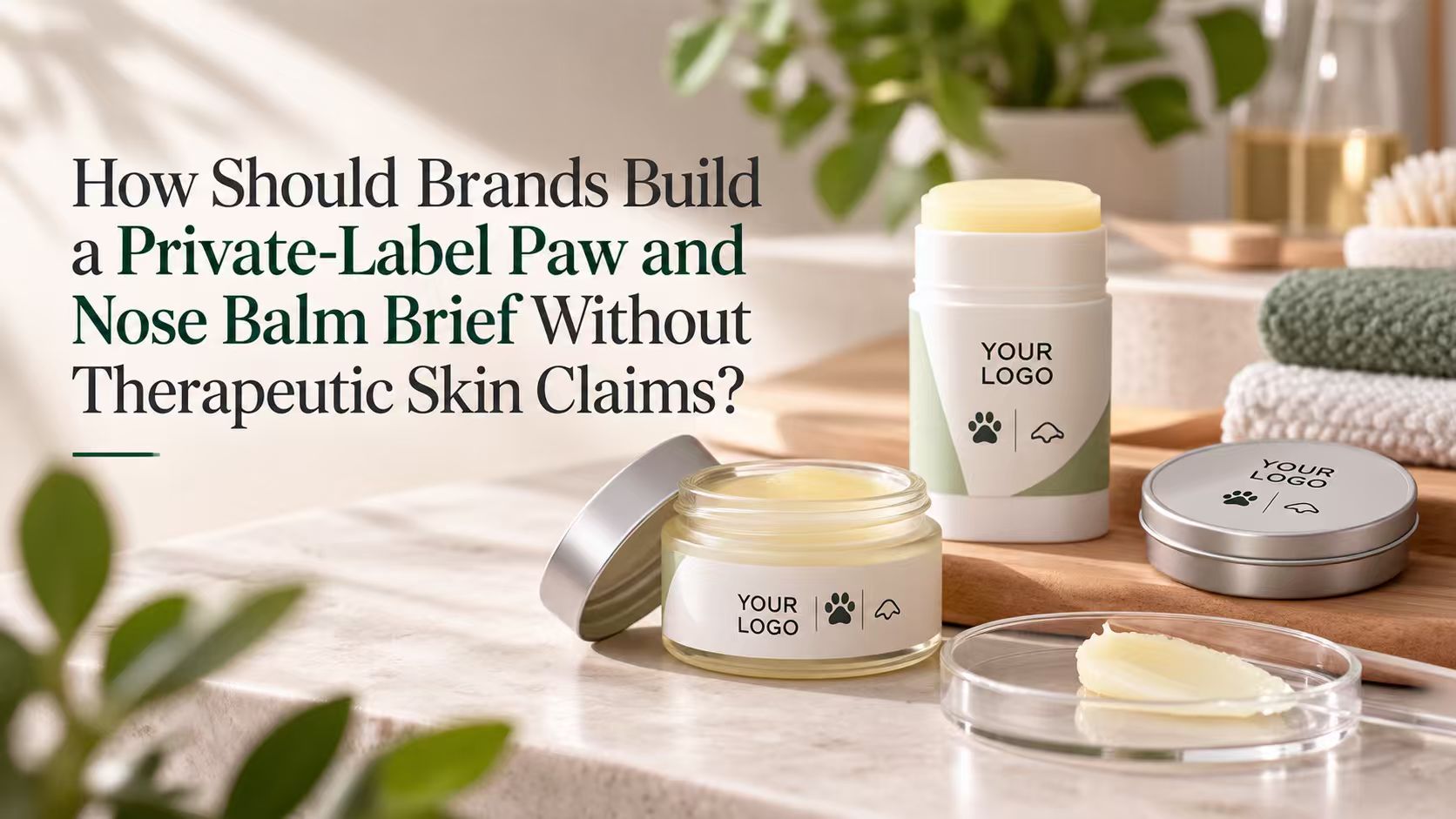 How Should Brands Build a Private-Label Paw and Nose Balm Brief Without Therapeutic Skin Claims?