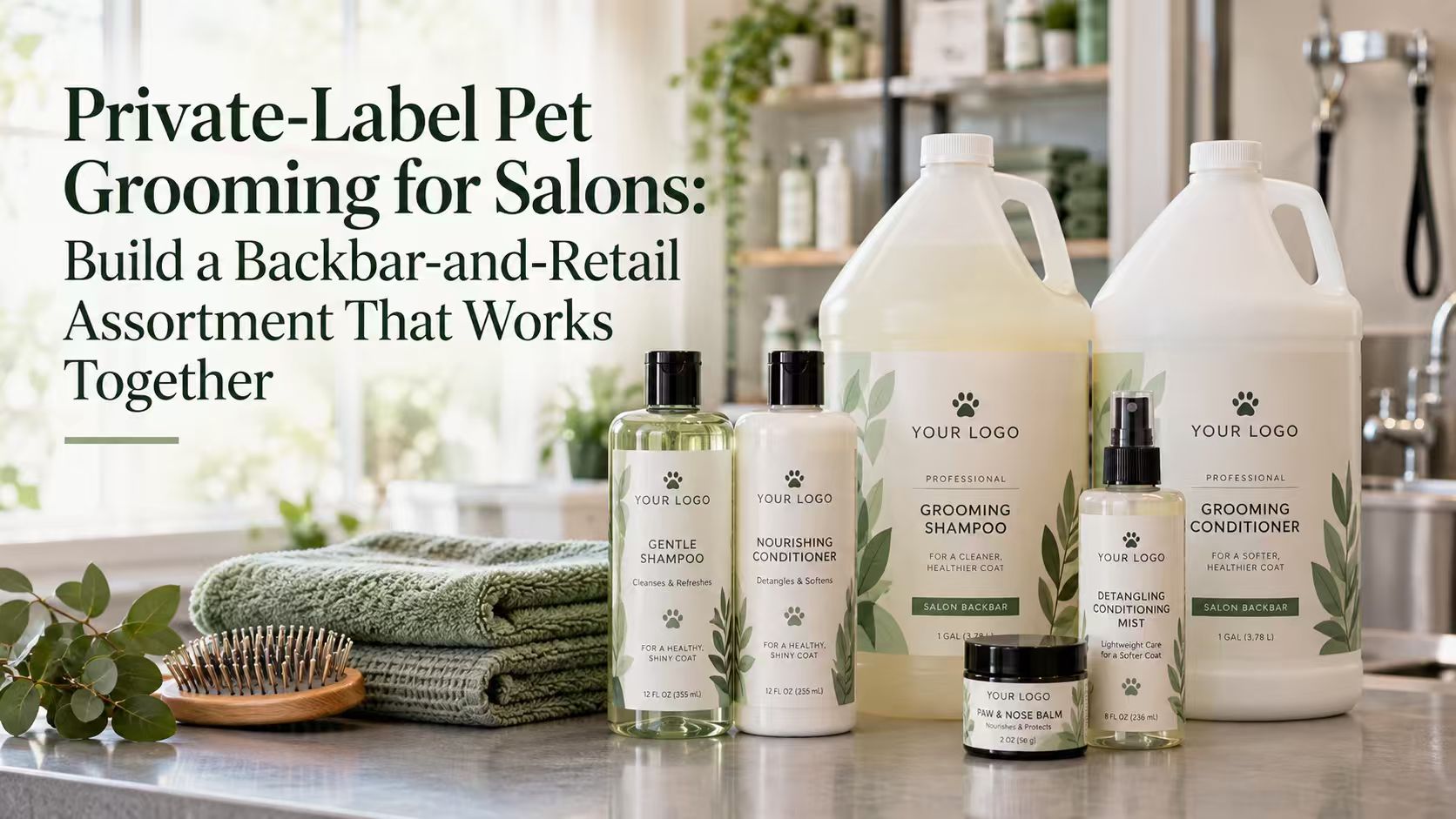 Private-Label Pet Grooming for Salons: Build a Backbar-and-Retail Assortment That Works Together