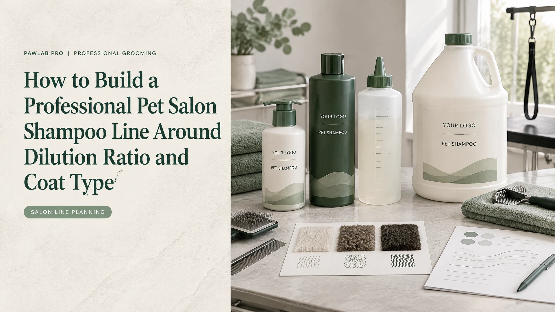 How to Build a Professional Pet Salon Shampoo Line Around Dilution Ratio and Coat Type