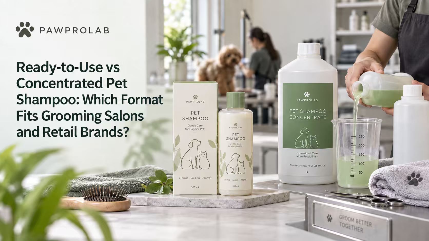 Ready-to-Use vs Concentrated Pet Shampoo: Which Format Fits Grooming Salons and Retail Brands?