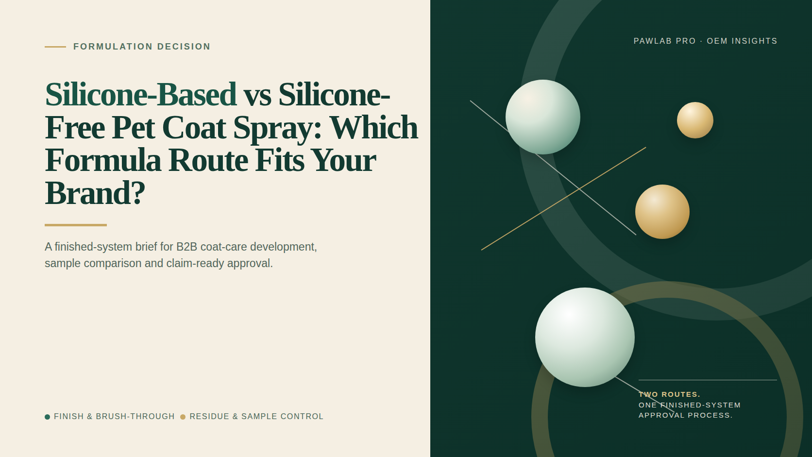 Silicone-Based vs Silicone-Free Pet Coat Spray: Which Formula Route Fits Your Brand?