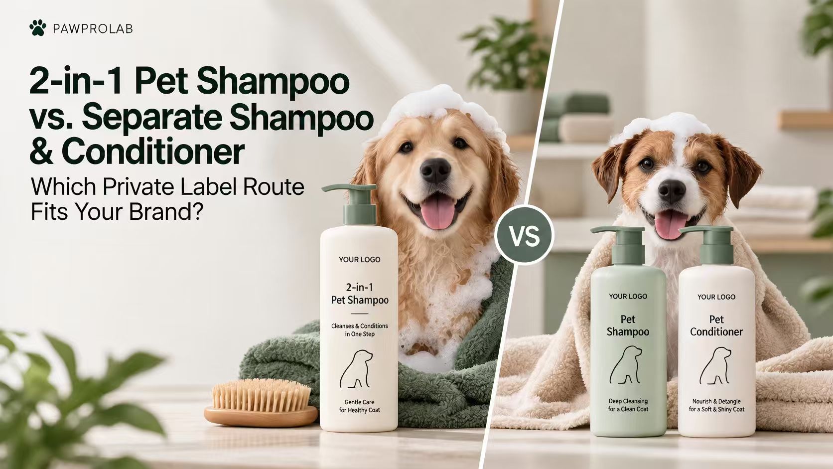 2-in-1 Pet Shampoo vs Separate Shampoo and Conditioner: Which Private Label Route Fits Your Brand?